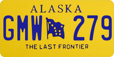 AK license plate GMW279