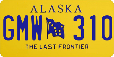 AK license plate GMW310