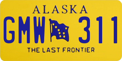 AK license plate GMW311