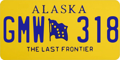 AK license plate GMW318