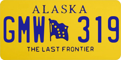 AK license plate GMW319