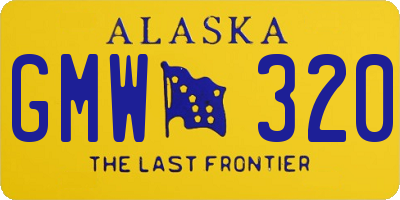 AK license plate GMW320