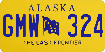 AK license plate GMW324