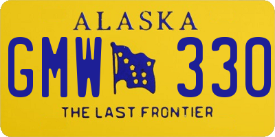 AK license plate GMW330