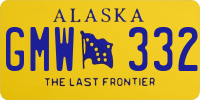 AK license plate GMW332