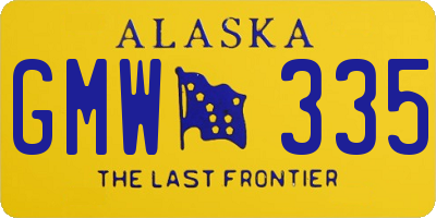 AK license plate GMW335