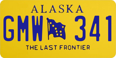 AK license plate GMW341