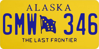 AK license plate GMW346