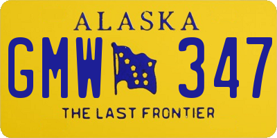 AK license plate GMW347