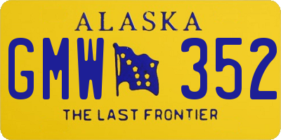 AK license plate GMW352