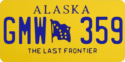 AK license plate GMW359