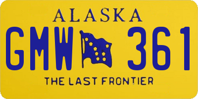 AK license plate GMW361