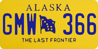 AK license plate GMW366