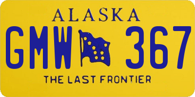 AK license plate GMW367