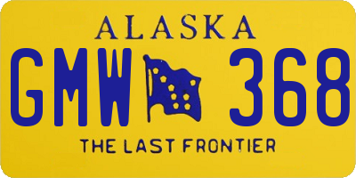 AK license plate GMW368