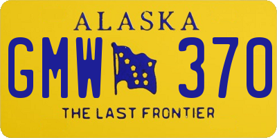 AK license plate GMW370