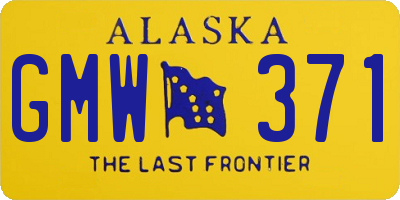 AK license plate GMW371