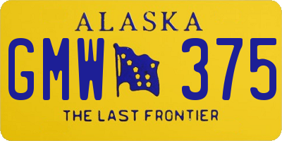 AK license plate GMW375