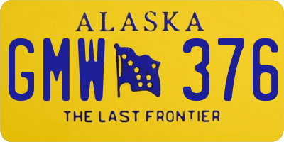 AK license plate GMW376