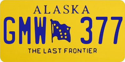 AK license plate GMW377