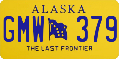 AK license plate GMW379