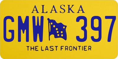 AK license plate GMW397