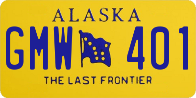 AK license plate GMW401