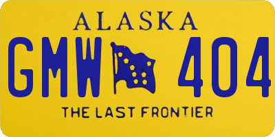 AK license plate GMW404