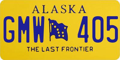 AK license plate GMW405