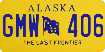 AK license plate GMW406