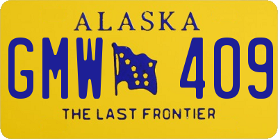 AK license plate GMW409