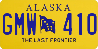 AK license plate GMW410