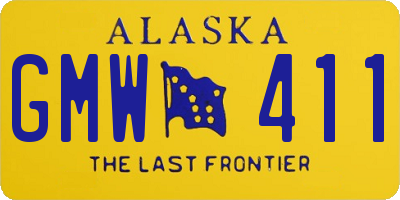 AK license plate GMW411