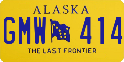 AK license plate GMW414