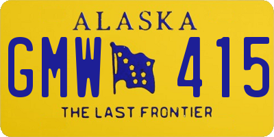 AK license plate GMW415