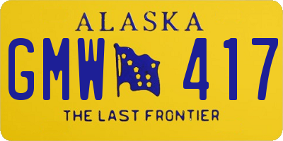 AK license plate GMW417
