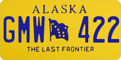 AK license plate GMW422
