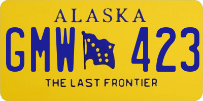 AK license plate GMW423