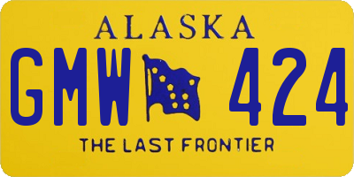 AK license plate GMW424
