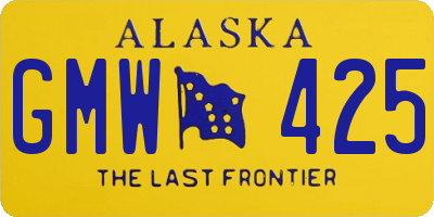 AK license plate GMW425