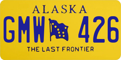 AK license plate GMW426