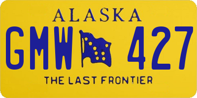 AK license plate GMW427