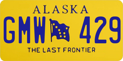 AK license plate GMW429