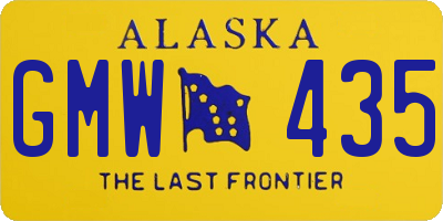 AK license plate GMW435