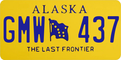 AK license plate GMW437