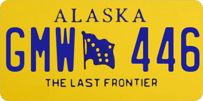 AK license plate GMW446