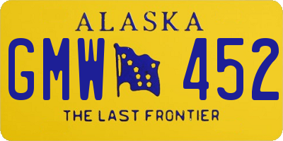 AK license plate GMW452