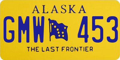 AK license plate GMW453