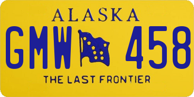 AK license plate GMW458