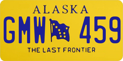 AK license plate GMW459